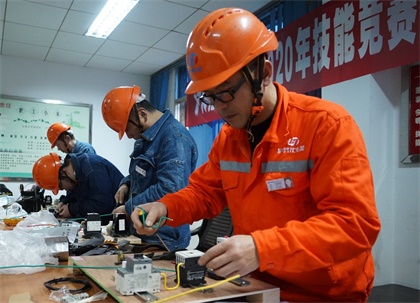 6686体育股份公司举行2020年职工职业技能竞赛电工技术考试