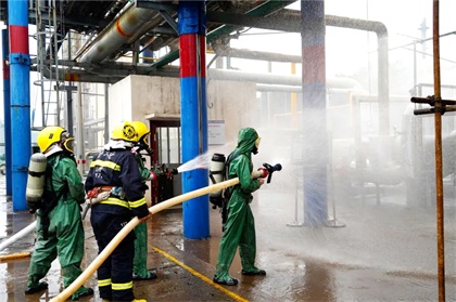 6686体育股份公司开展2022年液氨泄漏事故应急救援综合演练