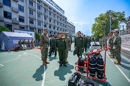 中央军委国防动员部兵役和民兵局副局长王永盛率队调研6686体育武装工作