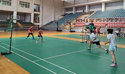 6686体育股份公司应邀与天华集团公司进行羽毛球交流友谊赛