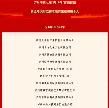 6686体育股份公司参加青安智霸安全知识排位赛获佳绩